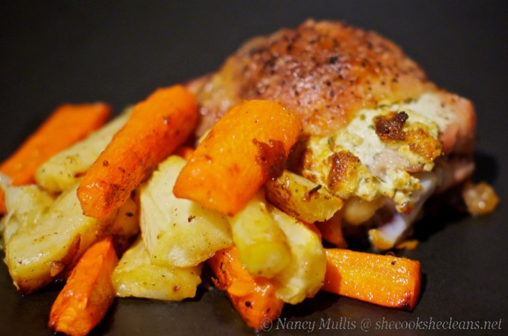 chicken goat cheese plate