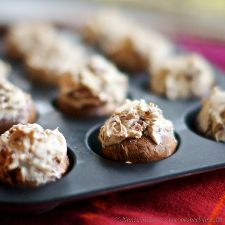 Stuffed mushroom in tin 