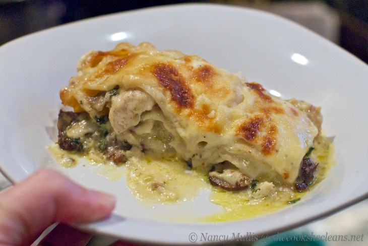 chicken mushroom lasagna