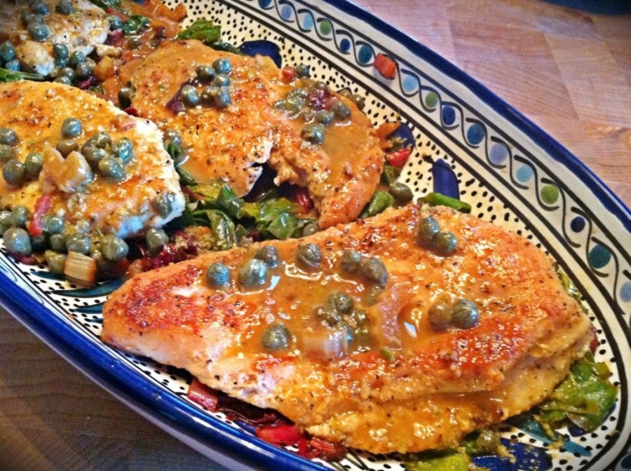 Chicken Piccata with Rainbow&nbsp;Chard