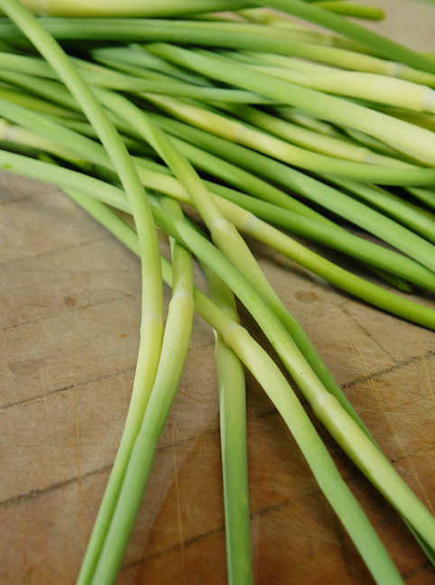 garlic scapes from Rufus Food and Spirits Guide