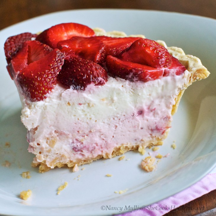 Strawberry Pink and White Pie 1