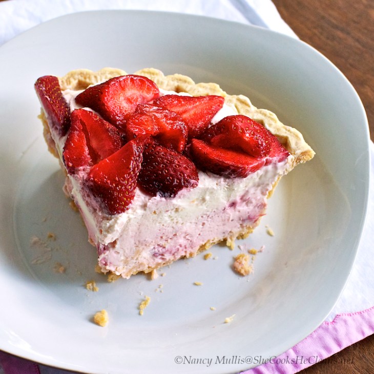 Strawberry Pink and White Pie 2