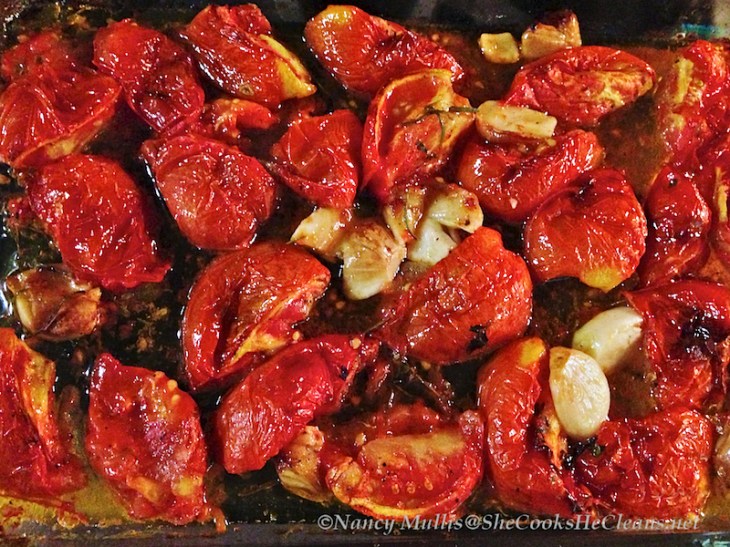 Oven-roasted Tomatoes and Garlic