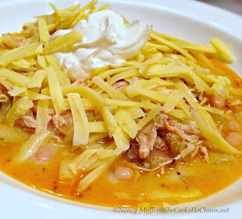 Chicken Green Chile Stew from SheCooksHeCleans.net
