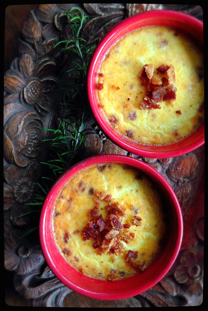 Savory Custard with Bacon and Cheese