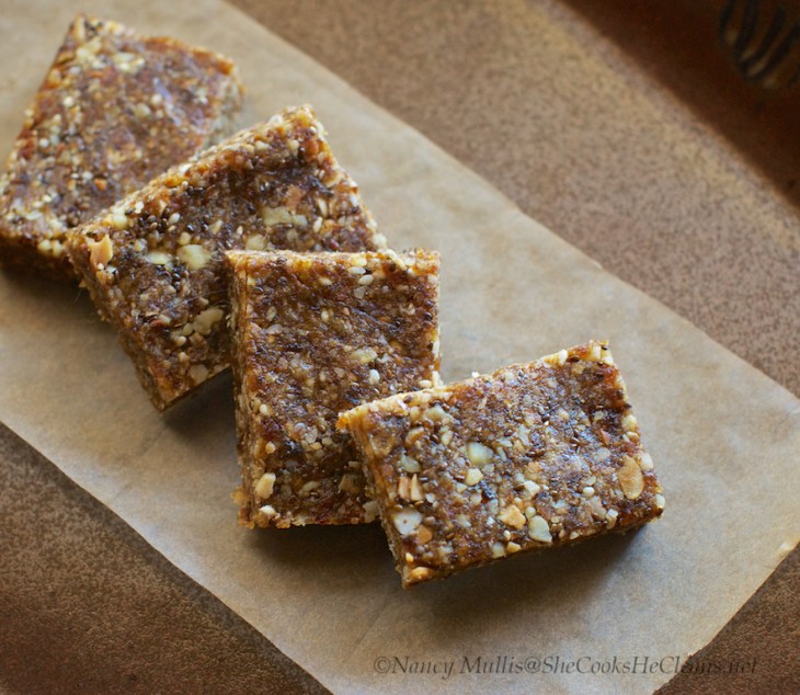 Nutty Date Bars from SheCooksHeCleans.net